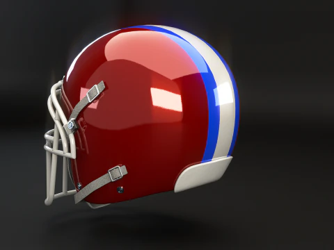 Vecchio casco da football americano usato Modello 3D