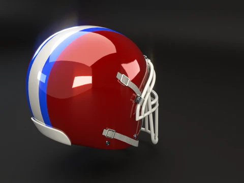 Vecchio casco da football americano usato Modello 3D