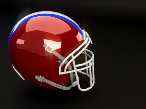 Vecchio casco da football americano usato Modello 3D