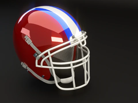 Vecchio casco da football americano usato Modello 3D