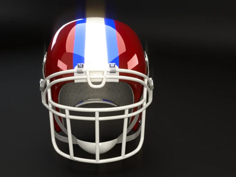 Vecchio casco da football americano usato Modello 3D