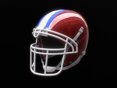 Vecchio casco da football americano usato Modello 3D