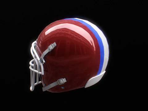 Vecchio casco da football americano usato Modello 3D