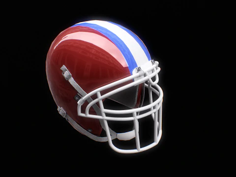 Vecchio casco da football americano usato Modello 3D