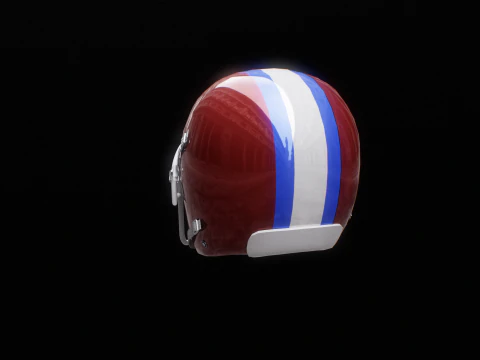 Vecchio casco da football americano usato Modello 3D