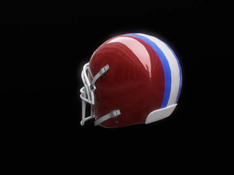 Vecchio casco da football americano usato Modello 3D