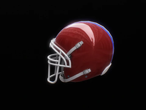 Vecchio casco da football americano usato Modello 3D
