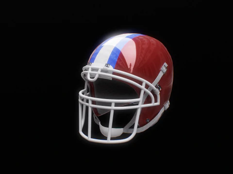 Vecchio casco da football americano usato Modello 3D