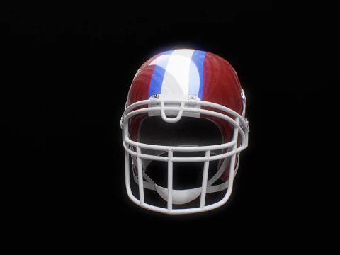 Vecchio casco da football americano usato Modello 3D