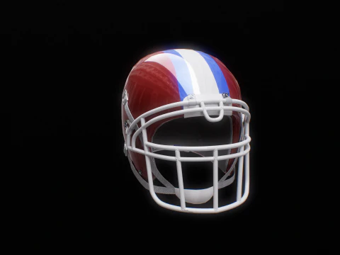 Vecchio casco da football americano usato Modello 3D