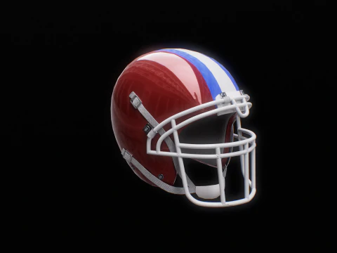 Vecchio casco da football americano usato Modello 3D