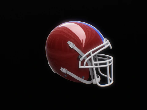 Vecchio casco da football americano usato Modello 3D