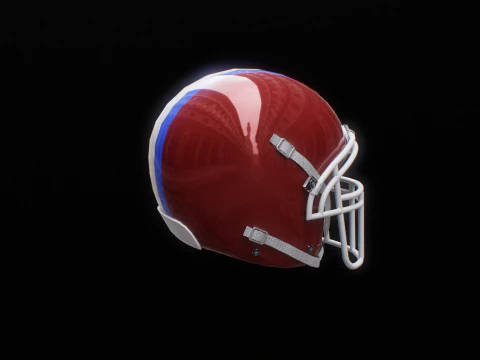Vecchio casco da football americano usato Modello 3D