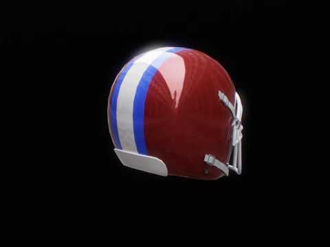 Vecchio casco da football americano usato Modello 3D