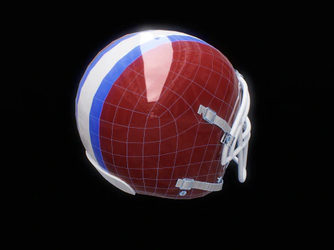 Vecchio casco da football americano usato Modello 3D