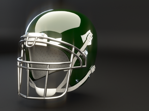 Oude gebruikte American Football-helm 3D Model