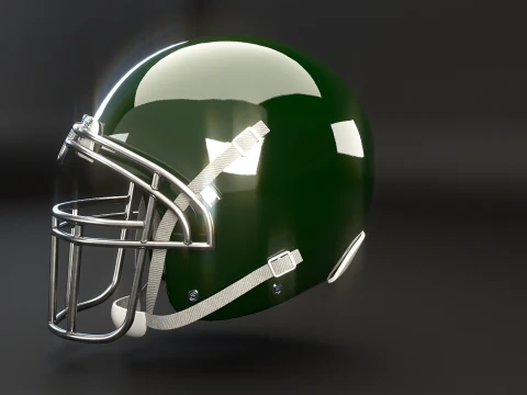 Old Used American Football Helmet 3D Model