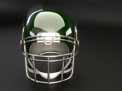 Old Used American Football Helmet 3D Model