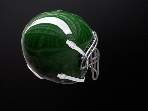Old Used American Football Helmet 3D Model