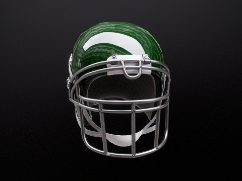 Старий уживаний шолом для американського футболу 3D Модель