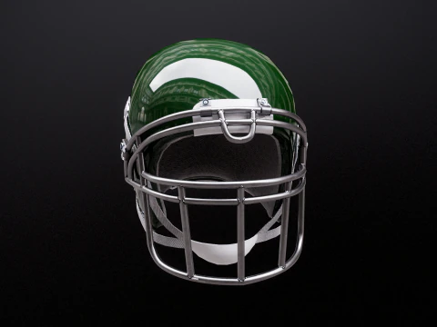 Old Used American Football Helmet 3D Model