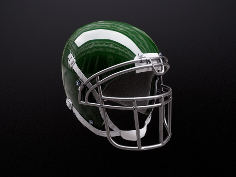 Старий уживаний шолом для американського футболу 3D Модель
