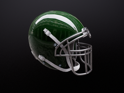 Старий уживаний шолом для американського футболу 3D Модель