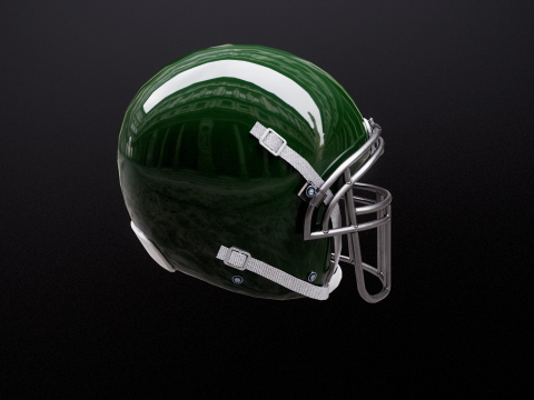 Старий уживаний шолом для американського футболу 3D Модель