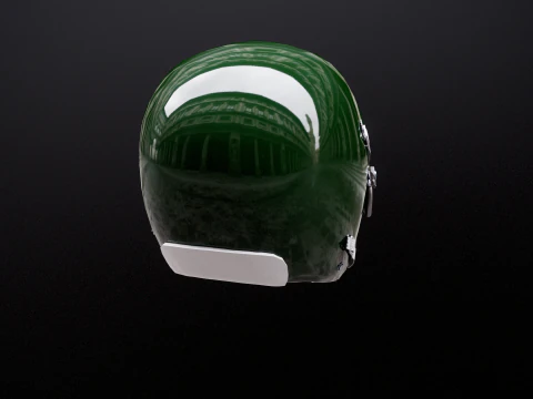 Old Used American Football Helmet 3D Model