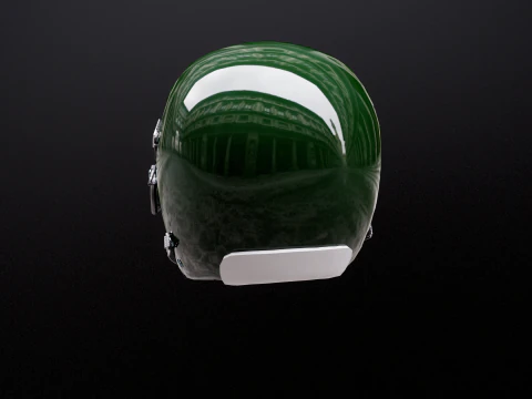 Old Used American Football Helmet 3D Model