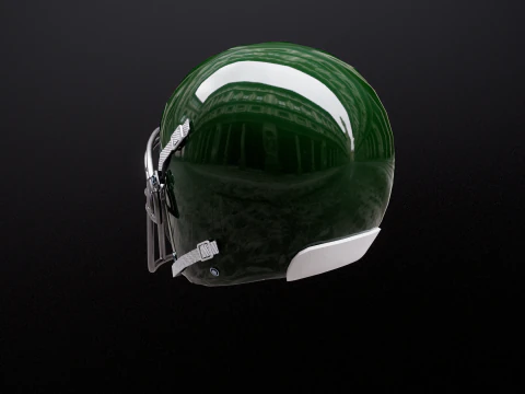 Old Used American Football Helmet 3D Model