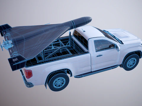 GERAN-2 e Pickup Launcher Modello 3D