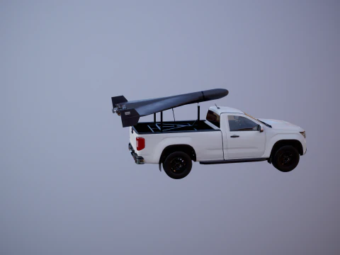 GERAN-2 e Pickup Launcher Modello 3D