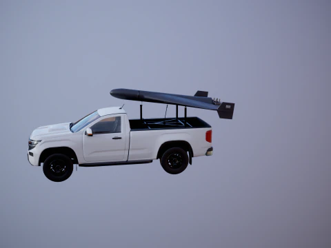 GERAN-2 e Pickup Launcher Modello 3D