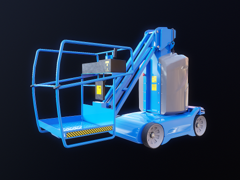 Electric Warehouse Boom Lift 3D Model