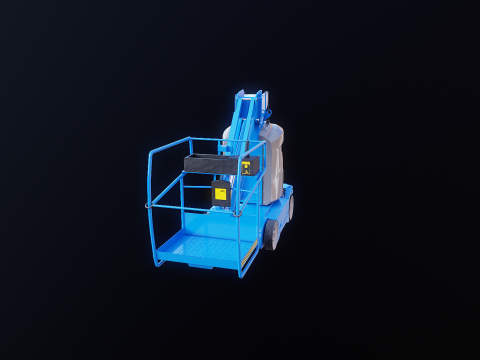 Electric Warehouse Boom Lift 3D Model
