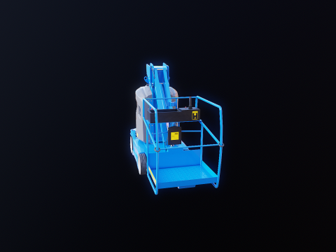 Electric Warehouse Boom Lift 3D Model
