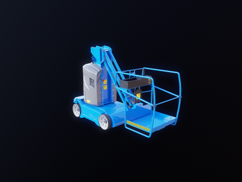 Electric Warehouse Boom Lift 3D Model