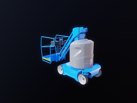 Electric Warehouse Boom Lift 3D Model