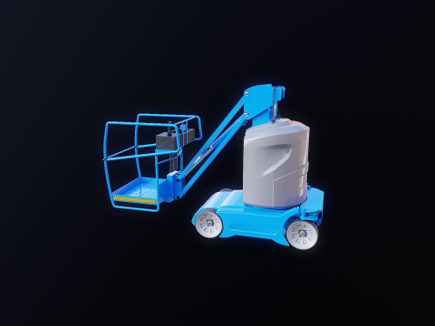 Electric Warehouse Boom Lift 3D Model