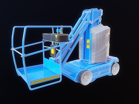 Electric Warehouse Boom Lift 3D Model