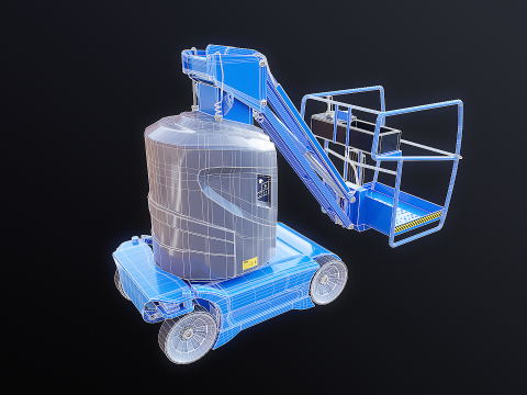 Electric Warehouse Boom Lift 3D Model
