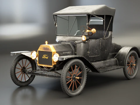 T Roadster 1915 envelhecido Modelo 3D
