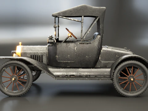 T Roadster 1915 envelhecido Modelo 3D