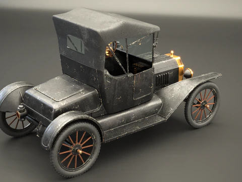 T Roadster 1915 envelhecido Modelo 3D