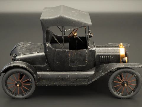 T Roadster 1915 envelhecido Modelo 3D