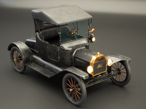 T Roadster 1915 envelhecido Modelo 3D