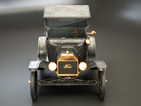 T Roadster 1915 envelhecido Modelo 3D
