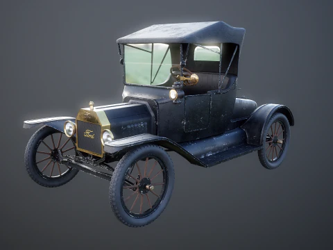 T Roadster 1915 envelhecido Modelo 3D