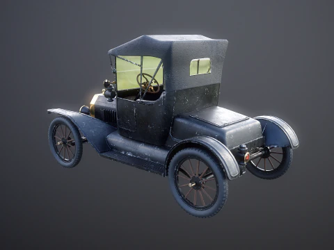 T Roadster 1915 envelhecido Modelo 3D